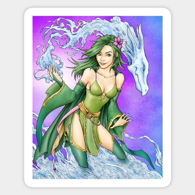 Rydia of Mist Sticker by AdamCRivera